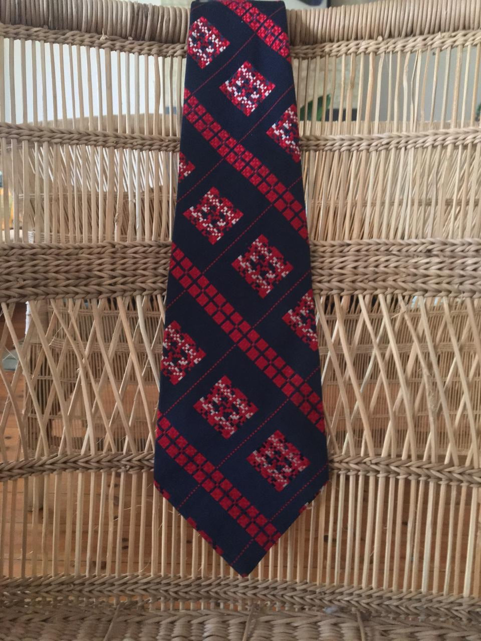 Red & Navy Necktie