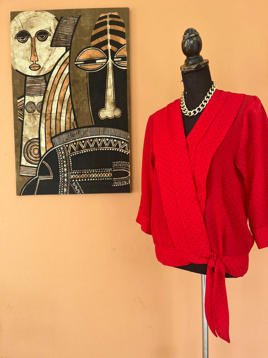 Red vintage blouse