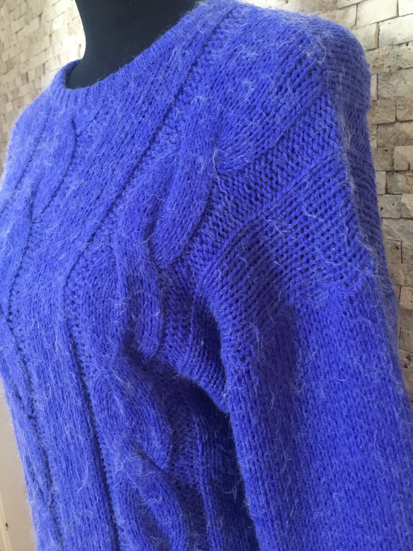 Blue Round-Neck knit Jersey